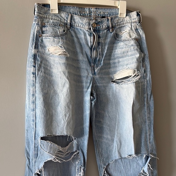 American Eagle Outfitters Classic Blue denim Jeans distressed 100% cotton - Picture 16 of 16
